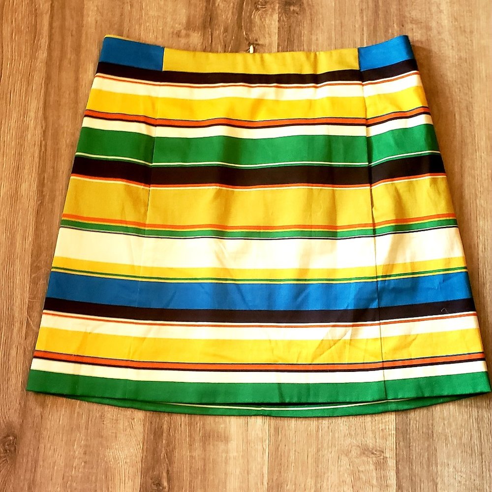 Zara Women Striped mini skirt with pockets. Size m